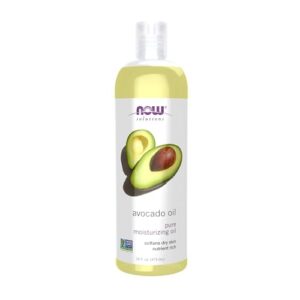 Now Foods Solutions, Avocado Oil, 100% Pure Moisturizing Oil, Nutrient Rich and Hydrating, 16-Ounce (Pack of 12)