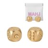 NQEUEPN 4pcs Brass Mahjong Dice, Metal Vintage Game Dice with Storage Bag