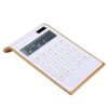 NSUQOA Calculator Slim Elegant Design Office Home Electronics Powered Desktop Solar Power 10 Digits Tilted