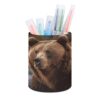 NTVOWPZO Grizzly Bear Pen Holder Desk Organizer for Office Workspace