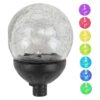 Nukinp 2PCS Replacement Solar Light Parts, 7 Colors LED Garden Wind Spinners Bulb with Switch Waterproof Solar Light Replacement Top