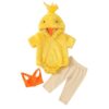 Nukinp Baby Chicken Costume for Infants and Toddlers, Soft Plush Easter Chick Outfit with Hooded Romper & Pants, Yellow Cute Animal Costume for Boys Girls 100cm