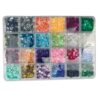 Nukinp Loose Sequins, 5mm Shiny Faceted Plastic Iridescent Sequins, Multi-Use Round Sparkling Items for DIY Craft Sewing Nail Festival Costume Decoration