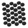 NULYLU 50pcs Round Plastic Luggage Feet Pads for Bag and Suitcase, Black Pp Material with Strong Stability and Quick Upgrade Function, Protective Replacement Studs for Travel Gear