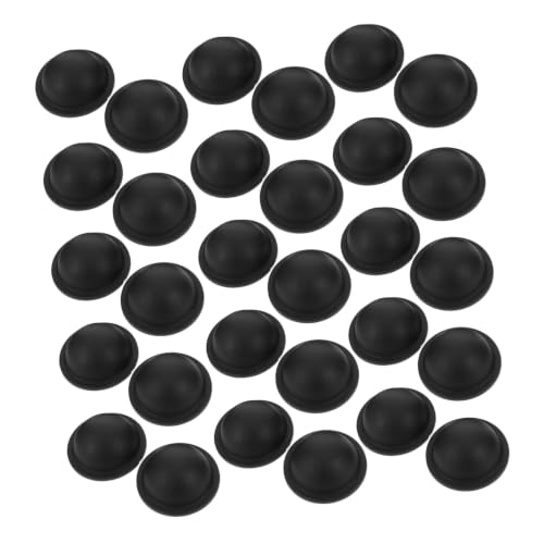 NULYLU 50pcs Round Plastic Luggage Feet Pads for Bag and Suitcase, Black Pp Material with Strong Stability and Quick Upgrade Function, Protective Replacement Studs for Travel Gear