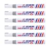 NULYLU 6pcs Silver Paint Pen for Tombstone Restoration, Quick Dry Oil-based Marker Weatherproof, Waterproof Ink for Stone and Rocks, for Burial Site and On-the-go Restoration