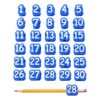 Numbered Pencil Caps - Reusable Labels | Classroom Pencil Toppers for Teach