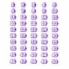 Numbered Pencil Toppers Purple