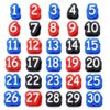 Numbered Pencil Toppers, Reusable Classroom Pencil Labels for Organization & Supply Tracking，red