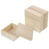 NUOBESTY 2pcs Wood Jewelry Box Cube Lidded Storage for Jewelry and Sundries