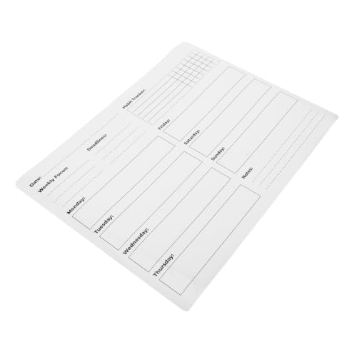 NUOBESTY Removable Dry Erase Weekly Calendar Whiteboard Sticker for Wall and Refrigerator, Adhesive PVC Whiteboard Sheet with Quick Clean Updates, for Home and Classroom Scheduling