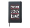 Nurse Midwife Birth Worker Faith Jesus Christian Midwife Hardcover Journal, Black