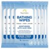 Nurture Rinse Free Bathing Disposable Adult Wipes w/Aloe - Waterless Care (Pack of 12)