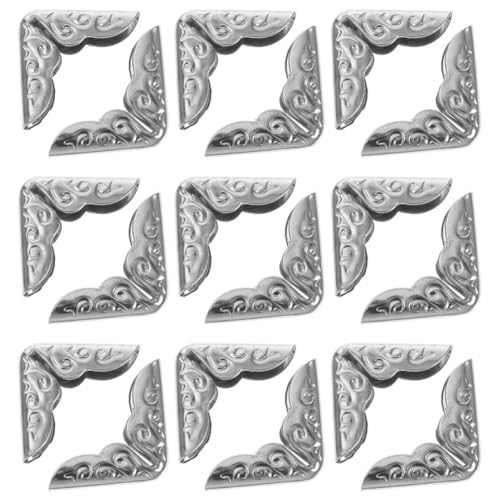 NUSITOU Metal Book Corner Protectors and Vintage 40pcs Albums Folders
