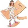 NUTTY TOYS Montessori Wooden Wobble Board for Kids & Adults - 100% Natural Wood Balance Board, Toddler Balancing Toy, Unique Boy & Girl Open Ended Toy, Best Christmas Stocking Stuffer Gifts Idea 2026