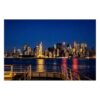 NY Night Skyline Liberty Ferry View 300-Piece Wooden Jigsaw Puzzle