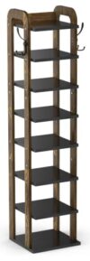 OAKJAR Wooden 8 Tiers Vertical Shoe Rack