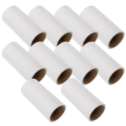 OATIPHO 10pcs Sheets Lint Roller Refill Sticky Paper Tape for Pet Hair Removal, Tearable Adhesive, Portable Mini Size, Easy to Clean Dust and Bag Roller for Travel and Pet Owners