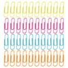 OATIPHO Assorted Colorful Rounded Paper Clips Random Color 120pcs Metal and Plastic Material, Resistant to Deformation, for Organizing Documents and Page Marking for Office and Study