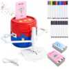 OBEST Drawing Robot for Kids with 200 Cards, Voice Interactive Educational Drawing Machine with 12 Colored pens, Montessori Painting Learning Toys for 3 4 5 6 7 8 Year Old Boys Girls Birthday Party