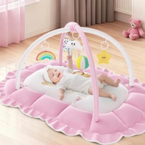 OCATO Baby Play Mat Tummy Time Mat Play Gym Activity Center Baby Girl Gifts