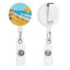 Ocean Beach Sturdy Badge Reel, ID Badge Holder Clip