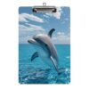 Ocean Dolphin Acrylic Clipboard 12.5" X 8.5" Letter Size