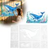 Ocean Stencils for Painting on Wood, Reusable Wood Burning Stencils，F