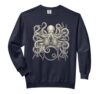 Octopus Play Drums Drummer Musician Rock Music Band Tee Comfort Colors Adult Sweatshirt