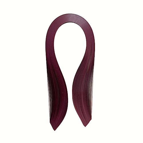 ODETOJOY Quilling Paper Strips Burgundy 3mm 5mm 10mm Quill Strip Claret Rolled Paper Filigree Strip Crimson Curled Scroll Coil Paper Strip-21inch 120pcs/bag (5mm-0.2inch)