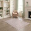ODIKA 4'x6' Pink Dusty Spiral Art Washable Washable Area Rug
