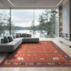 ODIKA 9'x12' Coral ABC Alphabet Animal Design Washable Area Rug