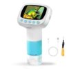 Odorkle Portable Kids Microscope 50-1000X with 2 Inch IPS Screen