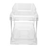 OEBUAFI 2 Pack Under Sink Organizer Pull Out Drawer Storage Shelf with Transparent Acrylic Drawers No Tools Assembly for Kitchen Bathroom Cabinet (2 Tier)