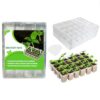 OEBUAFI 5PCS 24 Grid Plastic Seed Starter Trays with Transparent Shell