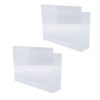 OEBUAFI Clear Acrylic Wall File Holder, 2-Pack Hanging Pocket for