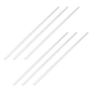 Oedema 6PCS Clear Rigid Tubing Plastic Test Round Tubes 0.24" OD, 0.15" ID