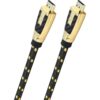 OEHLBACH Carb Connect HDMI 2.1 Ultra High End Cable 8K 60Hz 4K 120 Hz Hypercrystalline Copper (HPOCC) 4Way Shielded Separated Inner Conductor 24 Carat Gold Connector Fabric Sheath and Metal