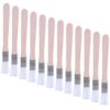 of 12 Multipurpose Small Flat Paint Brushes for Detail Work
