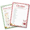 Ofadrng Christmas Games, Christmas Games for Family Party, Set of 25(A04)