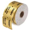 offgrow 1000 Pcs Raffle Tickets, 500 Pairs Double Stub Golden Tickets Roll