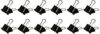 Officemate International Corp. 99050 Binder Clips,Medium,1-1/4-Inch Wide,5/8-Inch Cap, 12/BX, Black/Silver