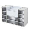 Office Supplies Rack Multifunctional Desktop Management Organizer Makeup Storage Box Collection for Home Office Supplies Desk Storage Rack Gray / 30.5X13X19. (Khaki 30.5X13X19.5cm)