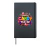 Official Candy Tester Funny Colorful Halloween Costume Hardcover Journal, Black