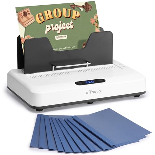 OFFNOVA Thermal Binding Machine 500 Sheets Capacity, No Preheat, Air Cooling, Book Binder Machine with 10 Binding Covers, A4/A5/Letter Size Business Documents, Office and Homeschool Projects