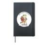 Off To Commit Tomfoolery Funny Frog Cottagecore Aesthetic Hardcover Journal, Black
