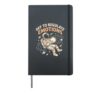Off To Regulate Emotions Funny Astronaut Hardcover Journal, Black
