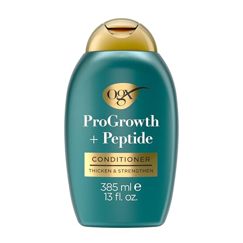 OGX ProGrowth + Peptide Conditioner, Thickening Conditioner Moisturizes, Reinforces and Strengthens Hair to Reduce Hair Fall Due to Breakage*, 13 fl. oz (Pack of 6)