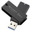 Ohm (OHM) PCGEAR USB3.1 Gen1 (USB3.0) Flash Memory 64GB Black | Ohm Electric PC-MAS64G-K 01-3935