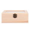 OIDANCLE Wooden Container Design and Box with 6-grid Window Jewelry